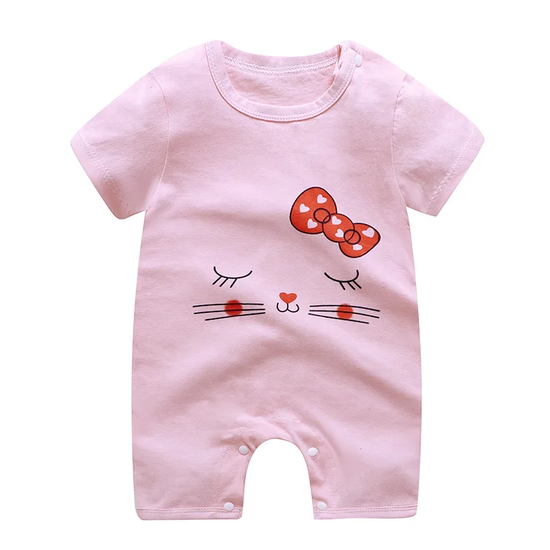 Summer New Style Short Sleeved Romper Baby Clothing Cotton Newborn Girls Jumpsuit Baby Pajama Boys Cartoon Bear Rompers Baby Bodysuits expensive Baby Rompers