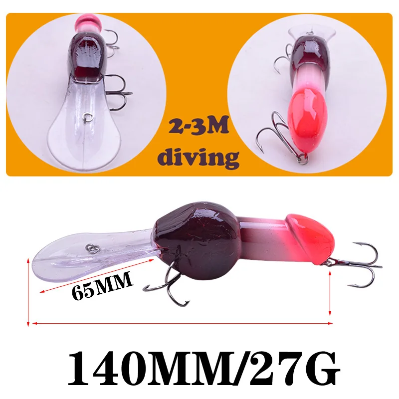 1 Pcs Funny DD Rattle Minnow Fishing Lure 14cm 27g Diving 2-3M Big Wobblers  Sea Tackle Artificial Bait With Hooks Bass Crankbait - AliExpress