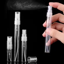 5 pièces 3ml 5ml 10ml Portable Mini bouteille de parfum vide vaporisateur verre bouteille atomiseur Mini Tube à essai bouteille verre clair