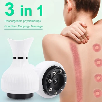 

Electric Cupping Body Massager Guasha Scraping acuum Suction Cups Anti Cellulite Magnetic Heating Therapy Slimming Care Device