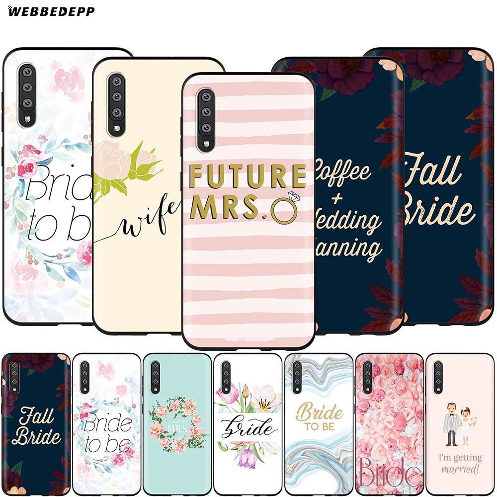 Webbedepp чехол с цитатой Bride To Be для Samsung Galaxy A3 A5 A6 Plus A7 A8 A9 J6 M20 A10S A20S A30S A40S A50S|Бамперы| |