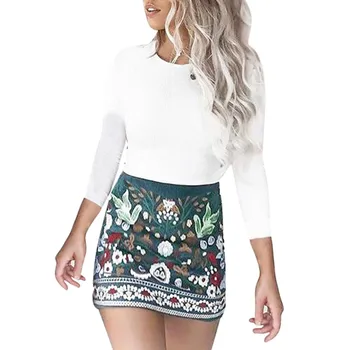 

Womens High Waist Floral Printed Short Bodycon Mini Skirt Women's Skirt Fashion Princess Short Skirt New #GM