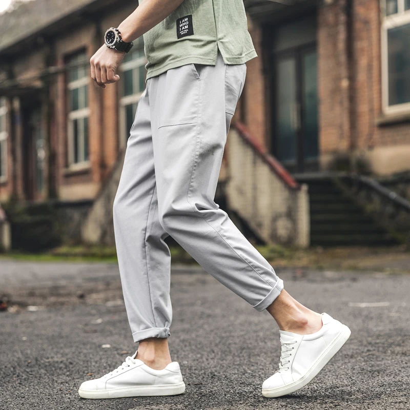 Men's Casual Pants Autumn Trousers Men Pants Slim Fit Sweatpants Cotton Jogger Striped Gyms Pants Sportswear