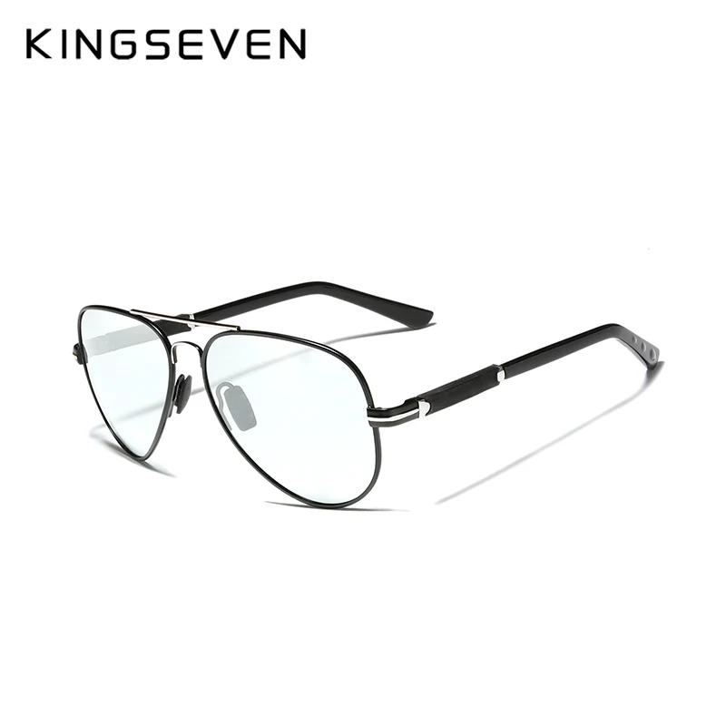 KINGSEVEN, фотохромные солнцезащитные очки, мужские поляризованные солнцезащитные очки, мужские Сменные линзы, цветные очки, очки для вождения - Цвет линз: Gold Photochormic