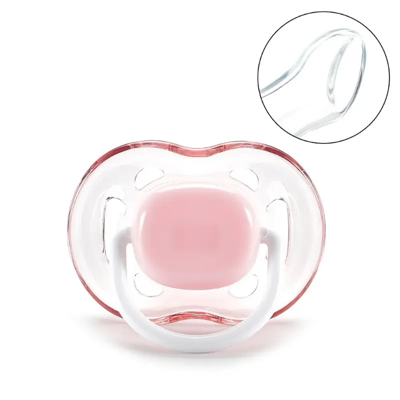 Baby Silicone Pacifier Soothing Infants Bite Chew Supplies Newborn Comfort Appease Nipple Flat Teat Pacifiers