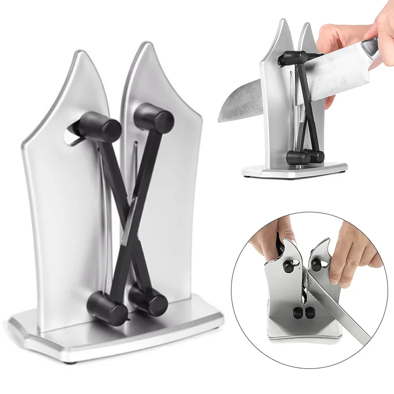 New Knife Sharpener Stone Grinder Blade Sharpening Professional Tool With Seat Kitchen Accessories V shape | Дом и сад