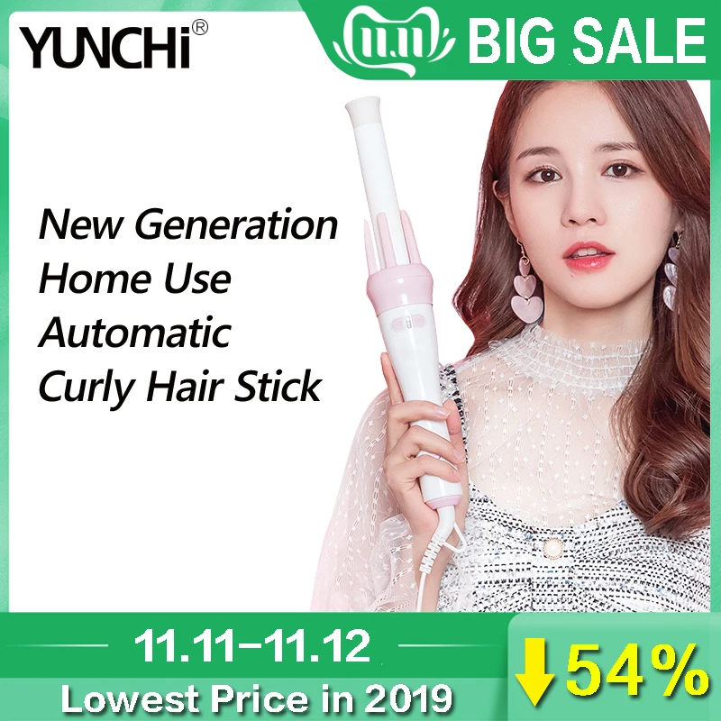 Billige Automatische Lockiges Haar Stick Haar Curler Schnelle Styling in 5 Min Keramik Heizung Rohr Nähren Haar mit Pflanzen Protein Beschichtung