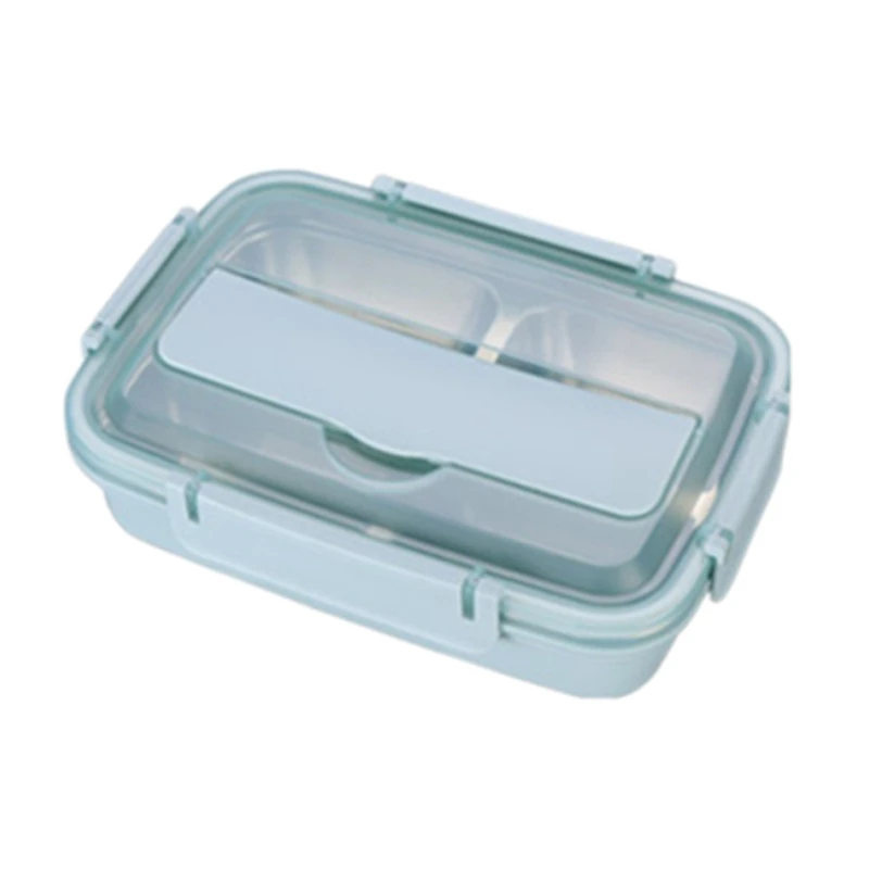 

1L 304 Stainless Steel Insulated Lunch Box Children's Lunch Box Compartment Portable Handle Lunch Box with Chopsticks Rice Spoon