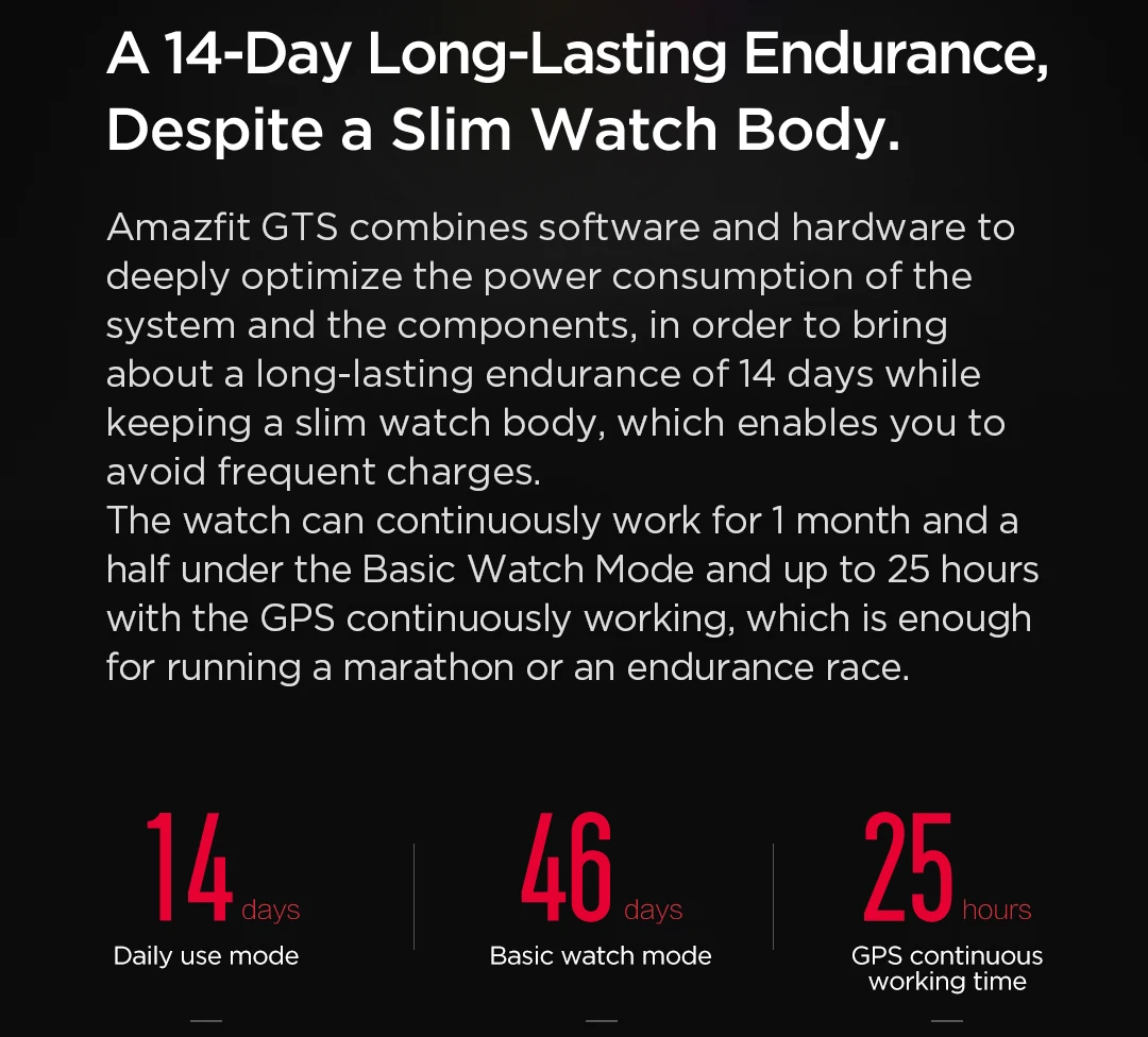 Original  Amazfit GTS Smart Watch 5ATM Waterproof 14 Days Battery Global Version Fashion GPS Smartwatch for Men For  Android