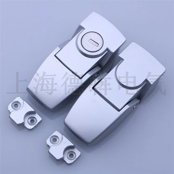 

Cabinet Black Coated Metal Hasp Latch with Lock cylinder DK604 Security Toggle Lock With Keys power cabinet electrical box
