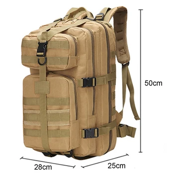 30L/40L/50L Large Capacity Men Army Military Tactical Backpack 3P EDC Molle Waterproof Bug Rucksack Hiking Camping Hunting Bags 5