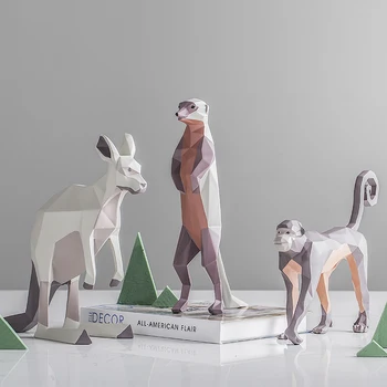 

HOME DECORATIONS ORNAMENTS CREATIVE GEOMETRIC ANIMAL FURNISHINGS LIVING ROOM WINE CABINET TV CABINET RESIN ORNAMENTS