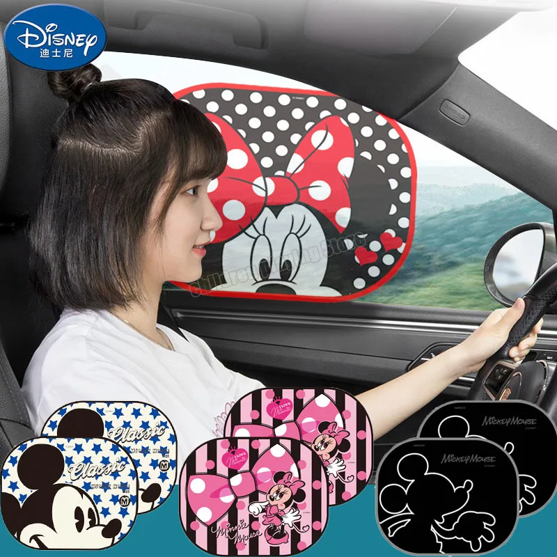 Car Front Window Sunshade Shades | Mickey Mouse Sun Visor Car - 2pcs Disney  Car Cover - Aliexpress