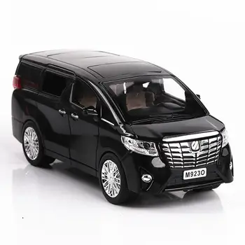 

1:24 Alloy Car Model Simulation Metal Vehicle with Light Sound Doors Trunk Engine Hook Open Classic SUV Collection Decoration