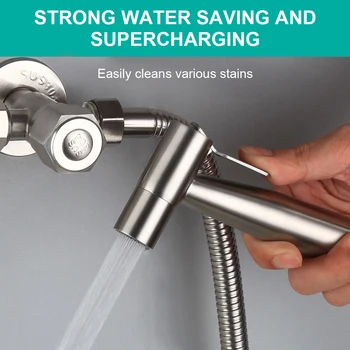 

Hand Held Bidet Faucet Sprayer Toilet Spray Bidet Set Stainless Steel Toilet Sprayer Gun For Bathroom Self Cleaning Shower Hose