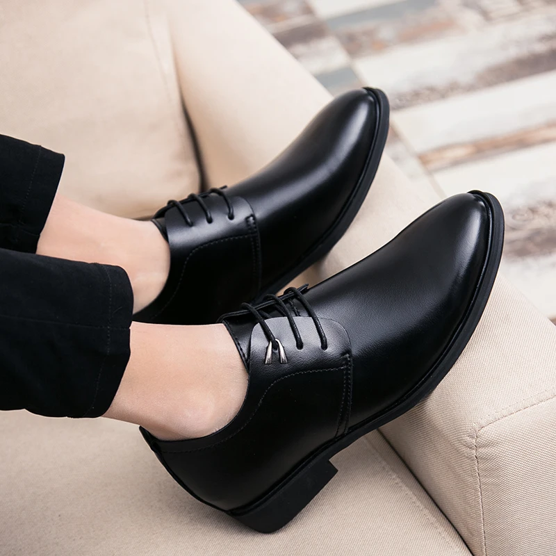 Formal Shoes Men Pointed Toe Dress business Lace Up Office Leather Oxford wedding party For a4 | Обувь