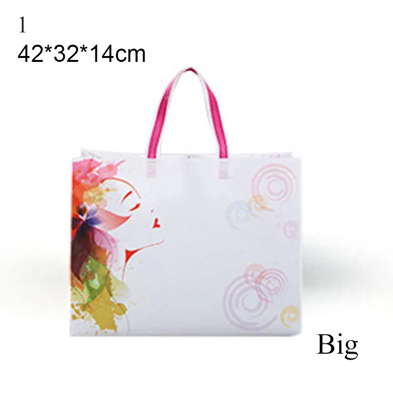 Purple Women Foldable Recycle Shopping Bag Reusable Shopping Tote Bag Large Capacity Non-Woven Fabric Shopper Bag Grocery Pouch - Color: Purple