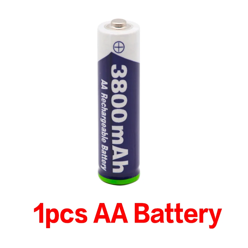 Зеленый Новая 1,5 V аккумуляторная батарея аа 3800mah щелочные батареи для часов игрушечный фонарик пульт дистанционного управления камера батарея+ зарядное устройство - Цвет: Зеленый