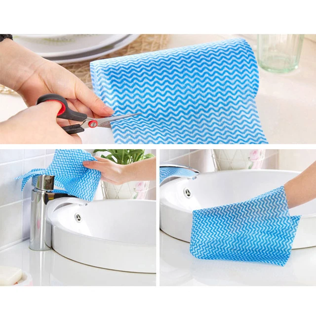 Disposable Kitchen Towels Lazy Rag Washable Dishcloth Household Non-Woven  Fabric Cleaning Nonstick Wiping Rag Washcloth House - AliExpress