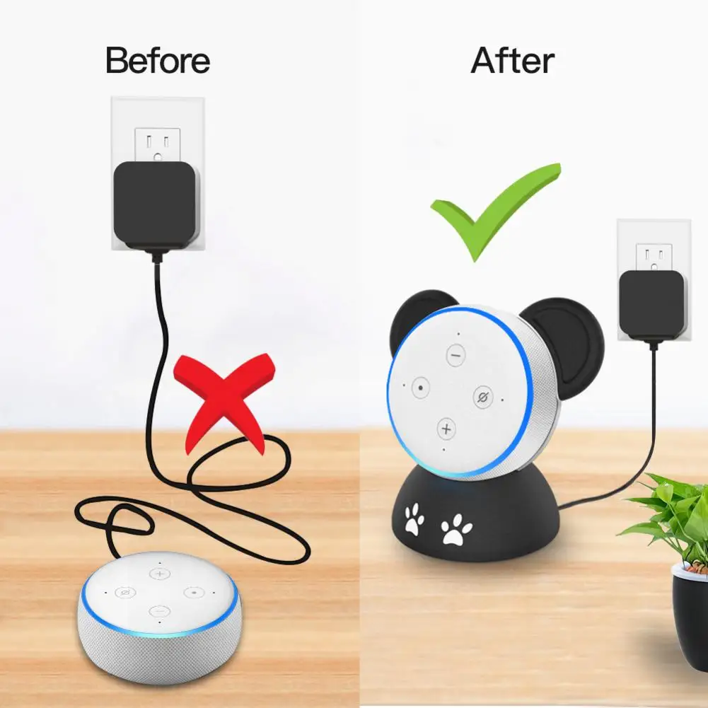 Для Amazon Echo Dot 3 базовое крепление профессиональная панда Нескользящая Настольная подставка держатель для Echo Dot 3-го поколения динамик высокое качество