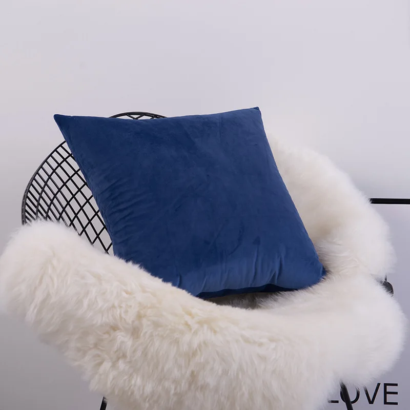 Роскошный бархатный Зеленый Синий Серый чехол для подушки наволочка чехол для подушки желтый белый черный домашний декоративный диван подушки для стула - Цвет: 55