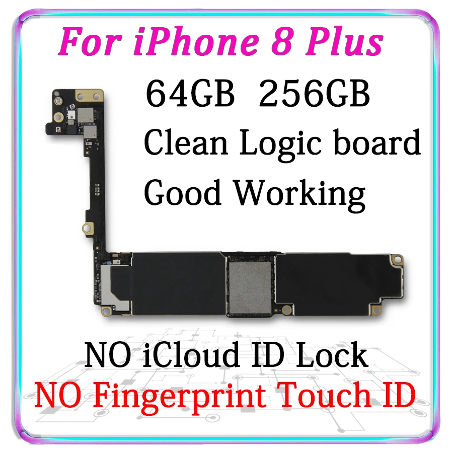 Оригинальная для iPhone 8 Plus материнская плата с/без Touch ID, разблокированная для iPhone 8 P материнская плата с полным чипом MB