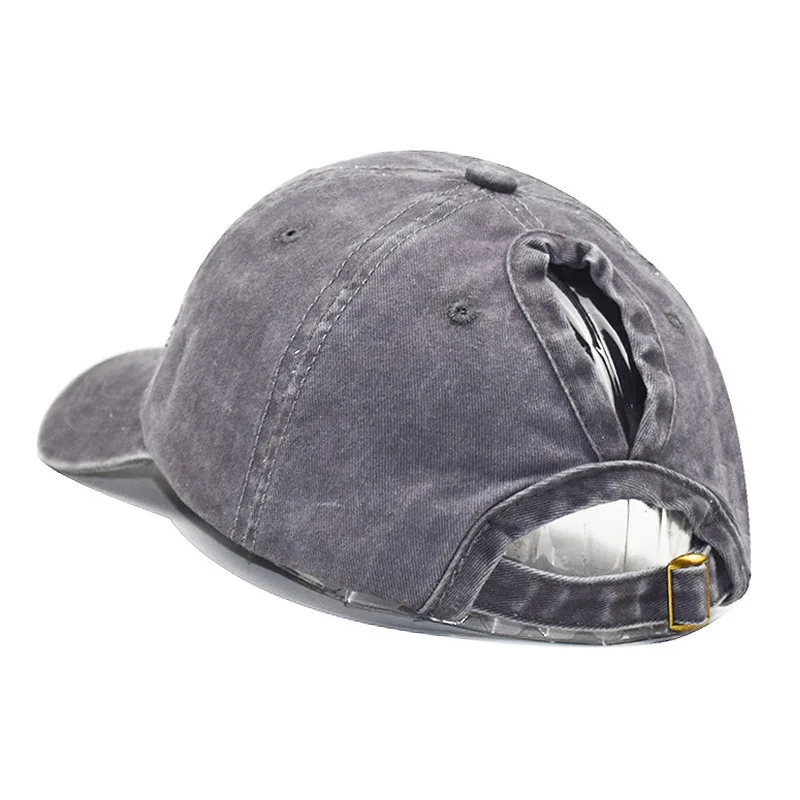 style 4 Ms. Cowboy Washed Solid Color Baseball Cap, Casual Fashion Skully Ponytail Cap, Wild Dad Cap - Цвет: style 4