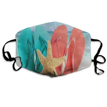 

ZHOUSUN Dustproof Summer Sandy Beach Shell Slip Starfish Sand Mouth Cover Mask Protective Warm Windproof Mask