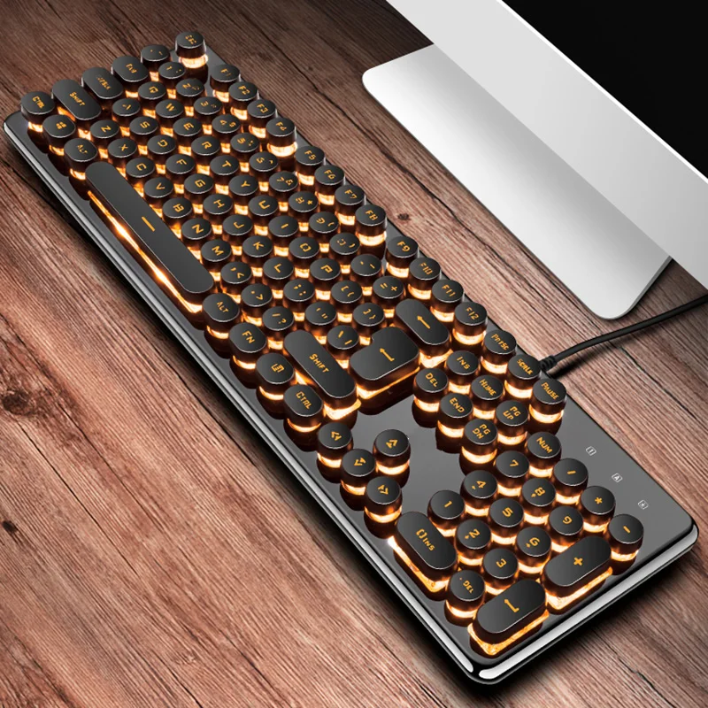 Механическая USB Проводная клавиатура мышь комбо с подсветкой игровая набор мышей