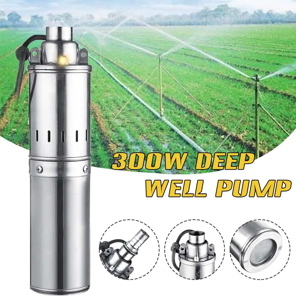 

Solar Water Pump DC Deep Well Electric Submersible Pump for Fountain Garden Agricultural Pump for Water Oil Fuel 48V/60V