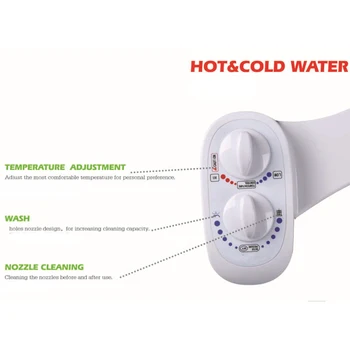 

2020 New Bidet Toilet Seat Attachment Cold Hot Water Attachable Toilet Bidet with Self-Cleaning Nozzles Drop Shipping Mar20