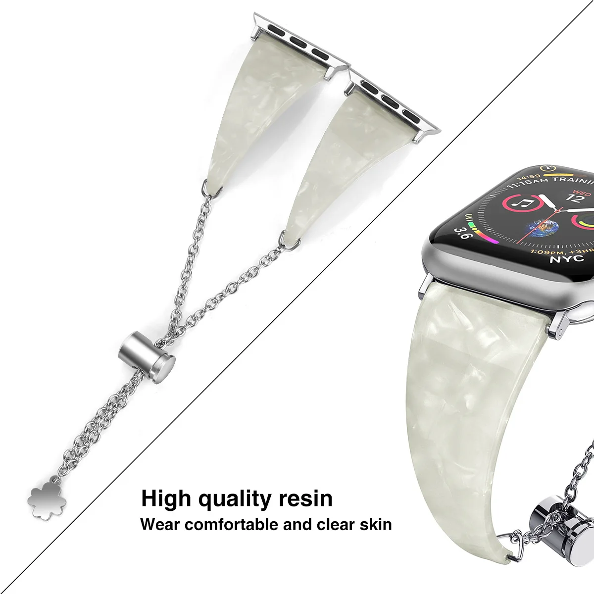 38 мм 42 мм ремешок для часов Apple watch модная Водонепроницаемая Смола Металлический регулируемый ремешок для iWatch серии 1 2 3 4