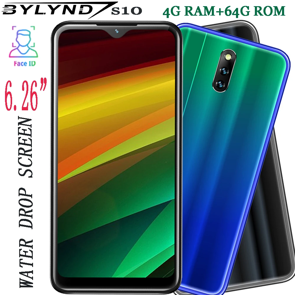 S10 глобальная версия четырехъядерный смартфоны 4GBRAM 64G rom 8MP 6 26 &quotбольшой экран 18:9