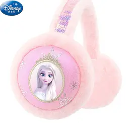 New Disney Princess Cartoon Woman Earmuffs Winter Plus Velvet Warm Head-on Earmuffs Children's Plush Headband Winter Accessories