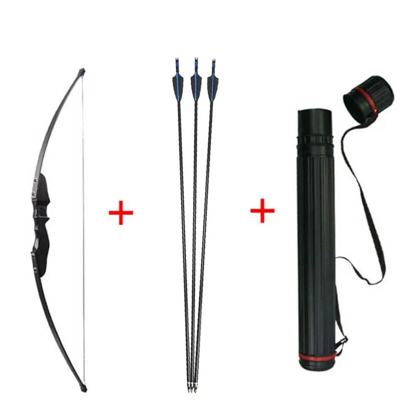 40lb Bow LH Set 1 30/40lbs Набор для стрельбы из лука Рекурсивный лук и Стрела черный лук 31,5 Дюймов углеродные стрелы защита для пальцев колчан стрелы аксессуары для стрельбы - Цвет: 40lb Bow LH Set 1