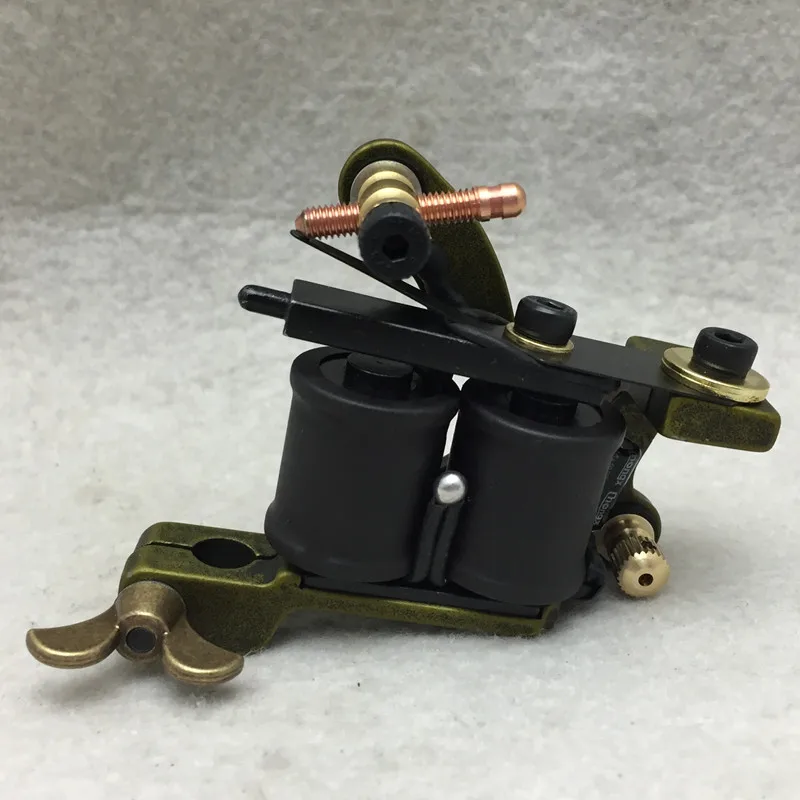 One 10 Wrap Coils Alloy Professional Tattoo Machine Gun For Kit Power Set Supply GAM12 Free Shipping