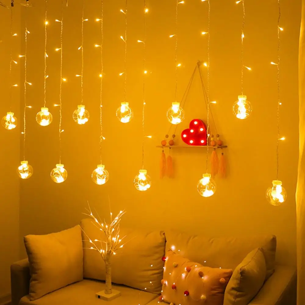 

FENGRISE Balls String Light LED Christmas Decor For Home Garland Pendant Christmas Tree Decor 2019 Navidad Xmas Ornament Gift