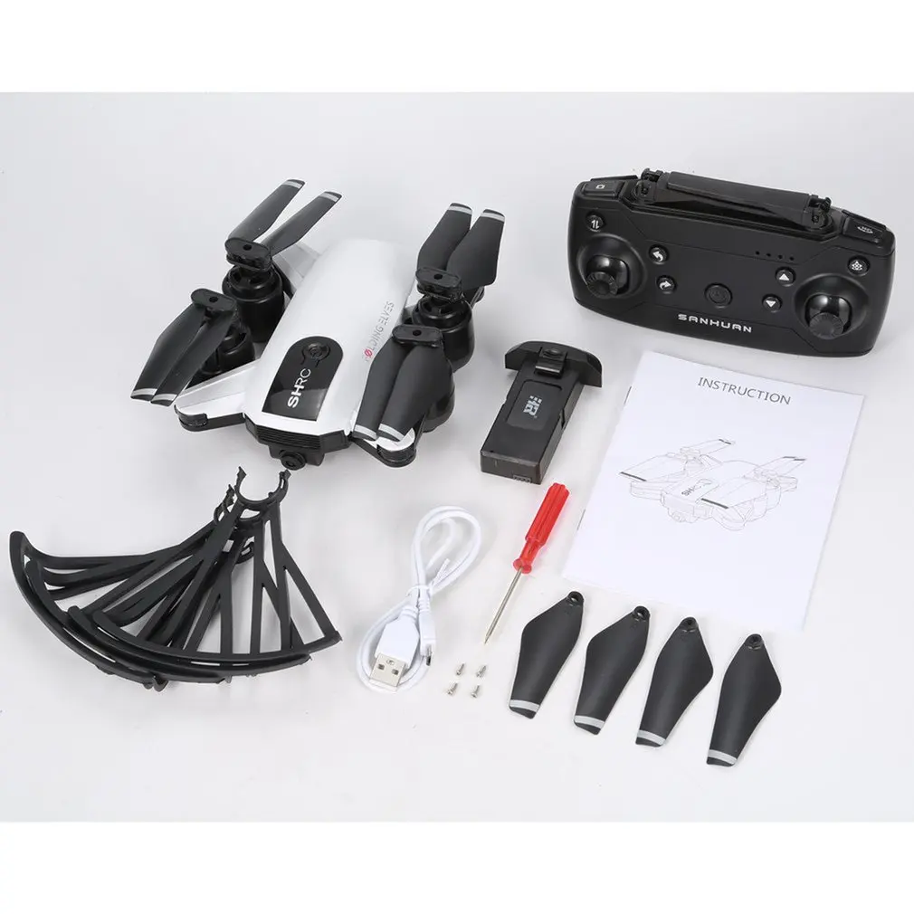 

H1W RC Drone Quadcopter 1080P 2.4G Wifi FPV Aircraft Plane Optical Positioning Headless One Key Return Foldable VR Live Flight