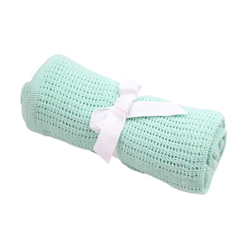 

Boy Girl Infant Supplies Washable Soft Warm Bath Towel Crochet Home Baby Swaddle Cotton Blend Breathable Wrap Blanket Sleeping