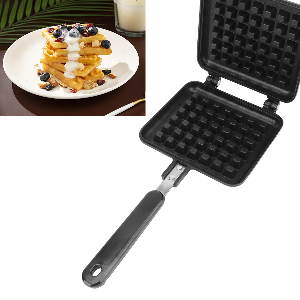 Waffle Pot Iron Baking Pan Cake Waffle Mold Antiaderente Waffle Maker Machine Bubble Egg Cake Forno Macchina Per La Colazione