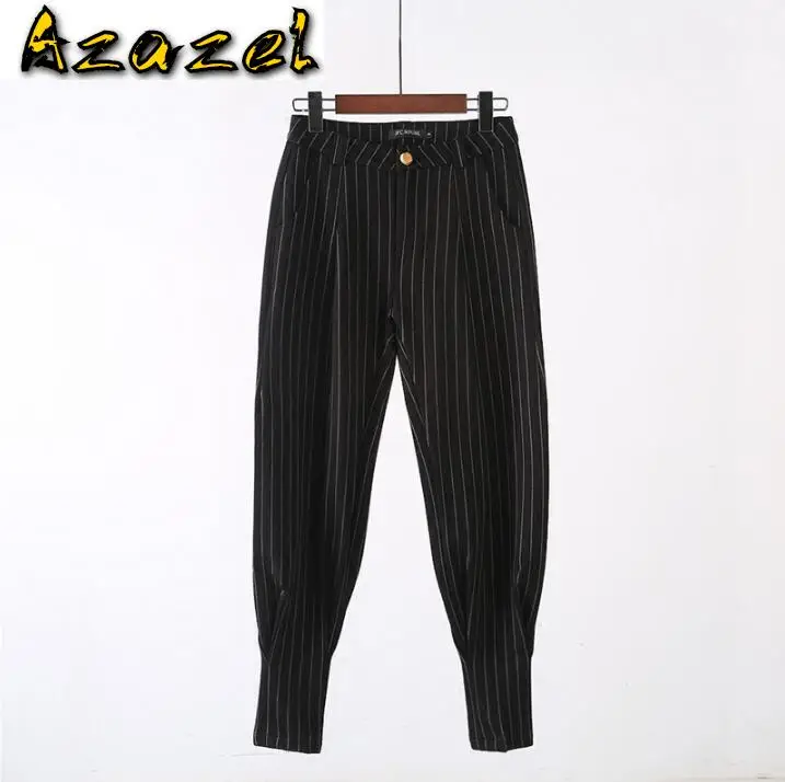 

Azazel Hot 2020 new High Quality Jogger Pants Man personality tide loose pencil pants Mens Striped Elasticity cot dance pants
