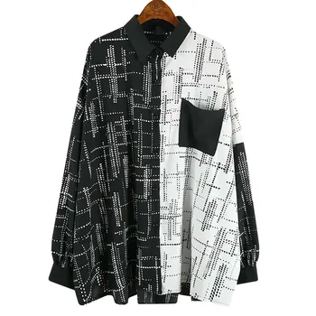 

Korea Striped Women Blouse Fashion New Women Single Breast Pocket 2020 Spring Elegant Small Fresh Patchwork Loose Shirt XJ3563