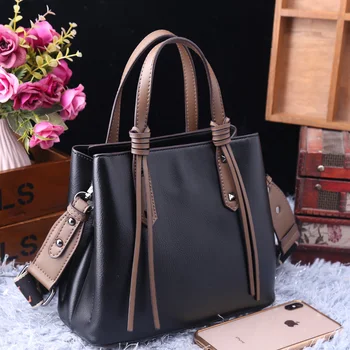 

Fashion Casual Female Handbag Ladies Generous Versatile Casual One Shoulder Messenger Tote Bags Genuine Leather Large Capacity