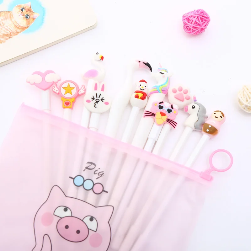 20 Набор гелевых ручек для смешивания, 12 шт., Kawaii, креативные кактусы, новинка, милые фирменные чернильные ручки для офиса, школы, стационарные ручки с карандашом - Цвет: 20