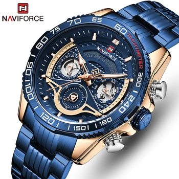 

NAVIFORCE New Men Watch Luxury Brand Fashion Sport Waterproof Watches Mens Stainless Steel Wristwatch Clock Relogio Masculino