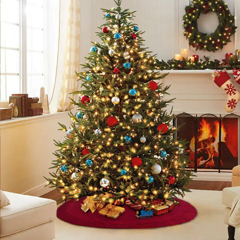 1 шт белых плюшевых юбок с рождественской елкой, меховой ковер, украшение для дома, Рождественская елка, юбки, Новогоднее украшение