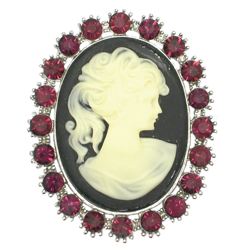 Портрет камео броши на булавке стразы для женщин мужчин вечерние повседневные