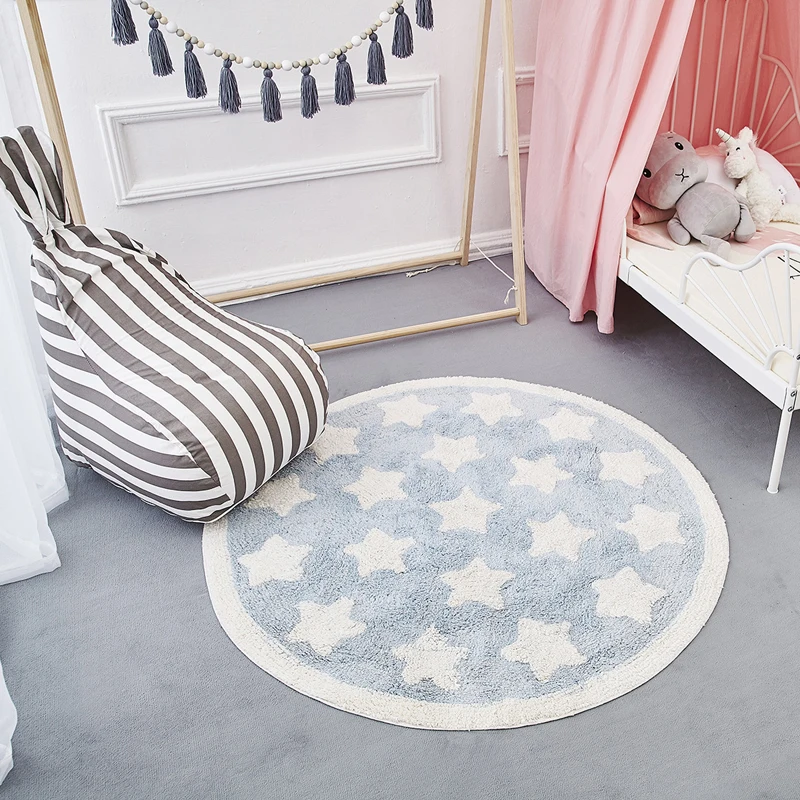 

Round Baby Play Mat Playmat Kids Newborn Carpet Rug Nordic Baby Room Decor Children Games Activity Mats Teepee Rug