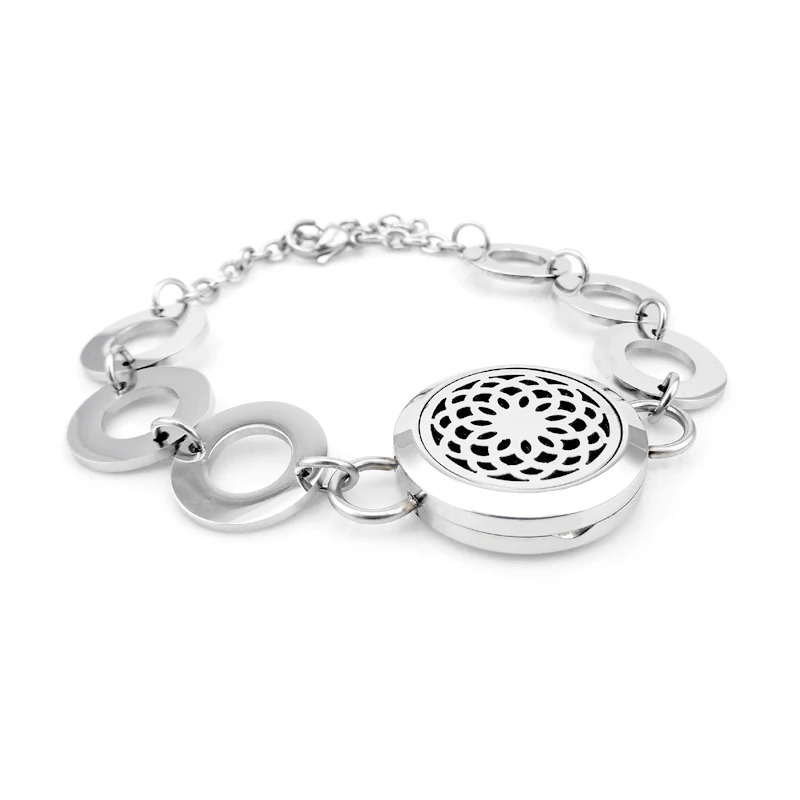 25mm BSH01-11 Круглый Серебряный браслет Дерево жизни(25 мм) ароматерапия/эфирные масла Ароматерапия медальон из нержавеющей стали с войлочными подушечками - Окраска металла: 25mm BSH01-11