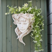 Nordic Wall Hanging Resin Goddess Flower Pot Outdoor Courtyard Succulents Bonsai Pots Crafts Home Garden Decoration Accessories